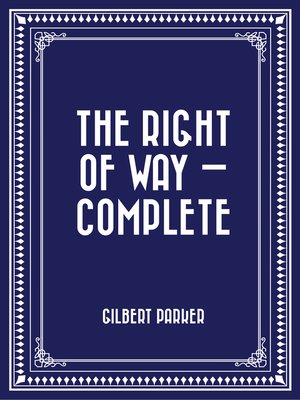 cover image of The Right of Way — Complete